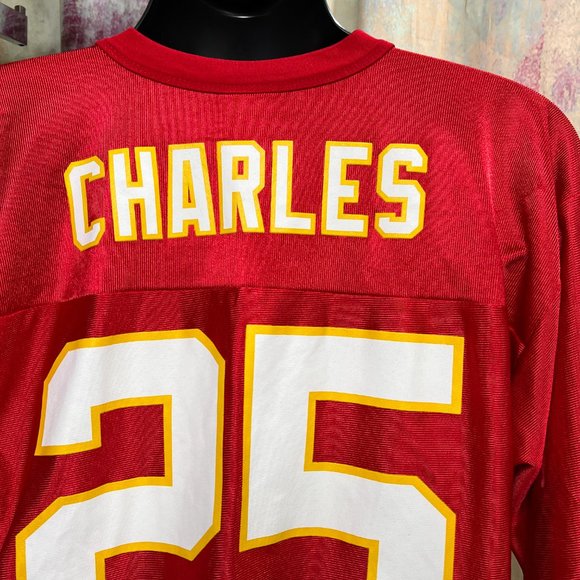 VTG๐ NFL Team Apparel Youth Kansas City Chiefs Charles Number 25 Jersey - Picture 8 of 15